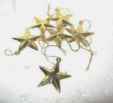 Craft Supply Miniature Plastic Gold Stars Lot of 6 pieces