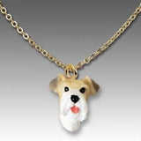 Dog on Chain WIREHAIR FOX TERRIER Resin Dog Necklace Pendant...Clearance Priced