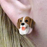 Post Style BEAGLE Resin Dog Post Earrings Jewelry...Clearance Priced