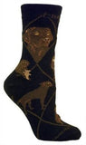 Adult Socks LAB RETRIEVER CHOCOLATE Dog Breed Black size Medium Made in USA