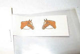 Ceramic Decal Chestnut HORSE HEAD 2 Asstd 5/8" Decal 10 pieces