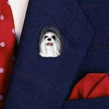 Resin Pin SHIH TZU GRAY Dog Head Hat Pin Tietac Pin Jewelry...Clearance Priced