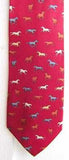 Museum Artifacts HORSES Red Color Mens Silk Necktie...Clearance Priced
