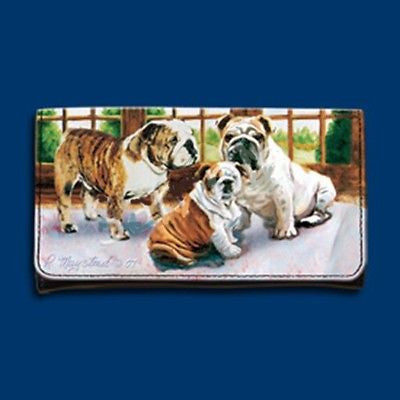 Wallet ENGLISH BULLDOG Dog Breed Ladies Wallet Checkbook Zippered Coin