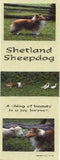 Bookmark SHETLAND SHEEPDOG Laminated Paper set of 2...Clearance Priced