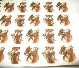 Ceramic Decal Antique Look HORSE HEADS 3/4" Decal 46 pieces