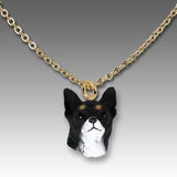 Dog on Chain CHIHUAHUA BLACK Resin Dog Necklace Pendant...Clearance Priced