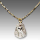 Dog on Chain POODLE GRAY Resin Dog Necklace Pendant...Clearance Priced