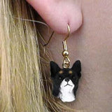Dangle Style CHIHUAHUA BLACK Dog Earrings Jewelry..Clearance Priced