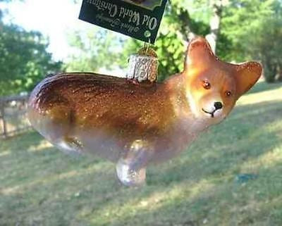 Old World Christmas WELSH CORGI Blown Glass Dog Breed Ornament