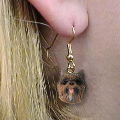 Dangle Style CAIRN TERRIER BRINDLE Dog Earrings Jewelry..Clearance Priced