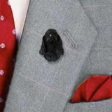 Resin Pin COCKER SPANIEL BLACK Dog Hat Pin Tietac Pin Jewelry...Clearance Priced