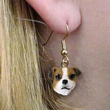Dangle Style JACK RUSSELL BROWN Dog Earrings Jewelry...Clearance Priced
