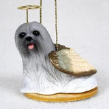 Small Angel LHASA APSO GREY Dog Breed Angel Christmas Holiday Ornament