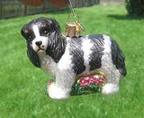 Old World Christmas CAVALIER KING CHARLES Tri color Blown Glass Tree Ornament
