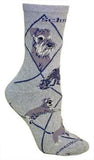 Adult Socks SCHNAUZER Dog Breed Gray size Medium Made in USA