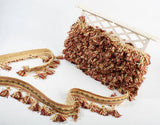 Decorative Rust/Tan Mix Tassel Fringe Trim 3 1/4" wide 3 YRDS CLEARANCE SALE