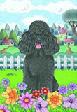 Large Flag Poodle Black Dog Breed House Flag 28 x 40...Price Reduced