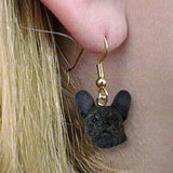 Dangle Style FRENCH BULLDOG Dog Head Resin Earrings Jewelry