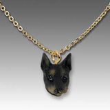 Dog on Chain DOBERMAN PINSCHER Resin Dog Necklace Pendant...Clearance Priced