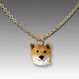 Dog on Chain SHIBA INU Resin Dog Necklace Jewelry Pendant...Clearance Priced
