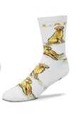 Adult Medium LAB RETRIEVER YELLOW Dog Breed Poses Footwear Dog Socks 6-11