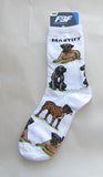 Adult Medium MASTIFF Dog Breed Poses Footwear Dog Socks 6-11