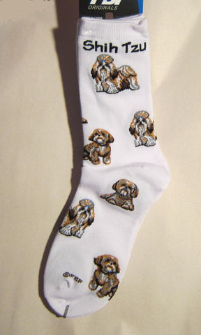 Adult Medium SHIH TZU Dog Breed Poses Footwear Dog Socks 6-11