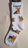 Adult Medium YORKIE YORKSHIRE Dog Breed Poses Footwear Dog Socks 6-11