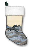 Horse Holiday GALLOPING HORSES Horse Fabric Christmas Stocking