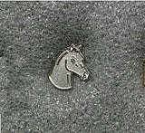 Collectible Pin HORSE HEAD PONY SILVER Color Hat Pin Tietac Pin Metal