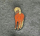 Collectible Pin HORSE PONY CHESTNUT Hat Pin Tietac Enamel Metal
