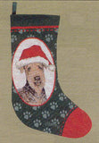 Woven Fabric AIREDALE TERRIER Dog Christmas Stocking...Clearance Priced