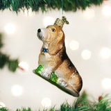 Old World Christmas BASSET HOUND Blown Glass Dog Breed Ornament