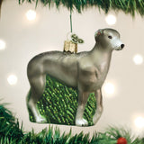 Old World Christmas GREYHOUND Blown Glass Dog Ornament RETIRED