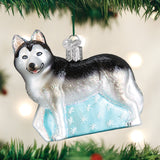 Old World Christmas SIBERIAN HUSKY Blown Glass Dog Breed Ornament