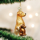 Old World Christmas LAB MAMA PUPS Blown Glass Ornament CLEARANCE PRICED