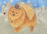 Ten Cards Pack POMERANIAN Dog Breed Christmas Cards USA made