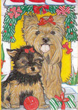 Ten Cards Pack YORKIE YORKSHIRE Dog Breed Christmas Cards USA made