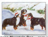 Eight Card Pack BERNESE MOUNTAIN Dog Breed Christmas Cards