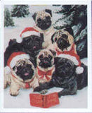 Eight Card Pack PUG CHOIR Dog Breed Christmas Cards