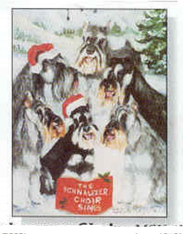 Eight Card Pack SCHNAUZER Dog Breed Christmas Cards