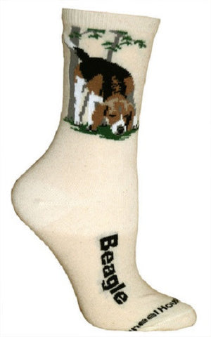 Adult Socks BEAGLE Dog Breed Natural size Medium Made in USA
