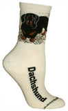 Adult Socks DACHSHUND BLACK Dog Breed Natural size Medium Made in USA