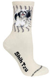Adult Socks SHIH TZU B/W Dog Breed Natural size Medium Made in USA