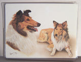 Retired Dog Breed COLLIE DUO Vinyl Softcover Address Book by Robert May