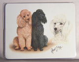 Retired Dog Breed POODLE TRIO Vinyl Softcover Address Book by Robert May