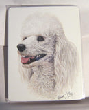 Retired Dog Breed POODLE WHITE Vinyl Softcover Address Book by Robert May