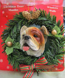 Wreath Xmas Ornament BULLDOG Dog Breed Christmas Ornament RETIRED
