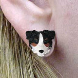 Post Style AUSTRALIAN SHEPHERD TRI Dog Post Earrings...Clearance Priced